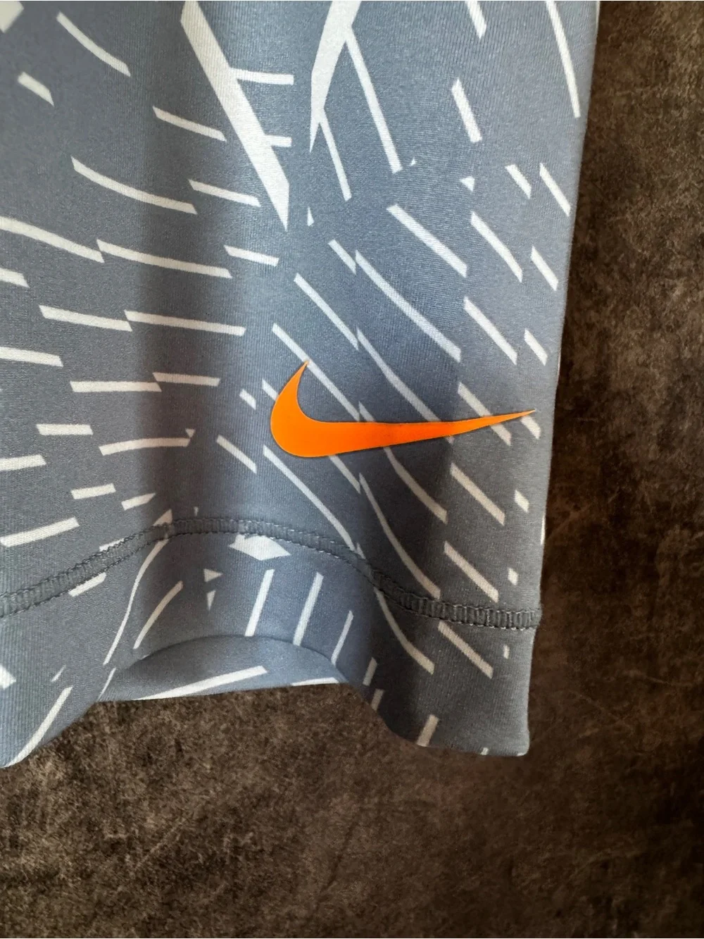 NWT Nike Pro Dri-FIT Long Biker Shorts S Gray Orange Compression